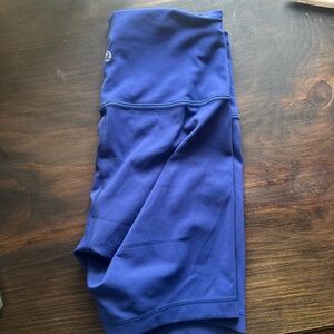 lululemon athletica Blue Athletic Shorts High-Waisted Stretch